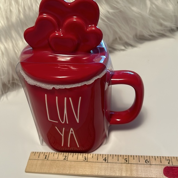 RAE DUNN LUV YA Mug with Heart Lid NEW - Picture 5 of 5